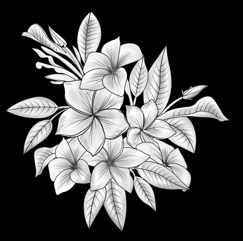 Цветочная композиция 043 (франжипани) 